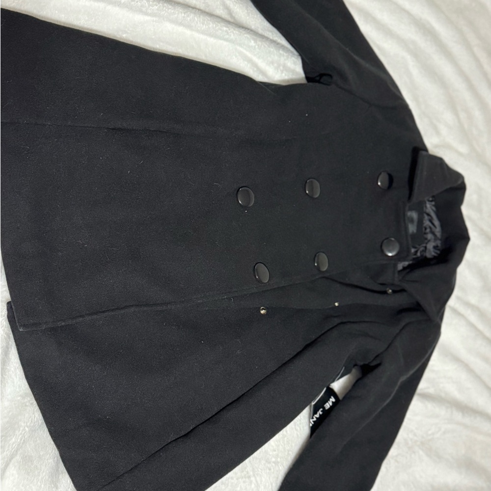 Stylish Black Double-Breasted Coat girls size 16